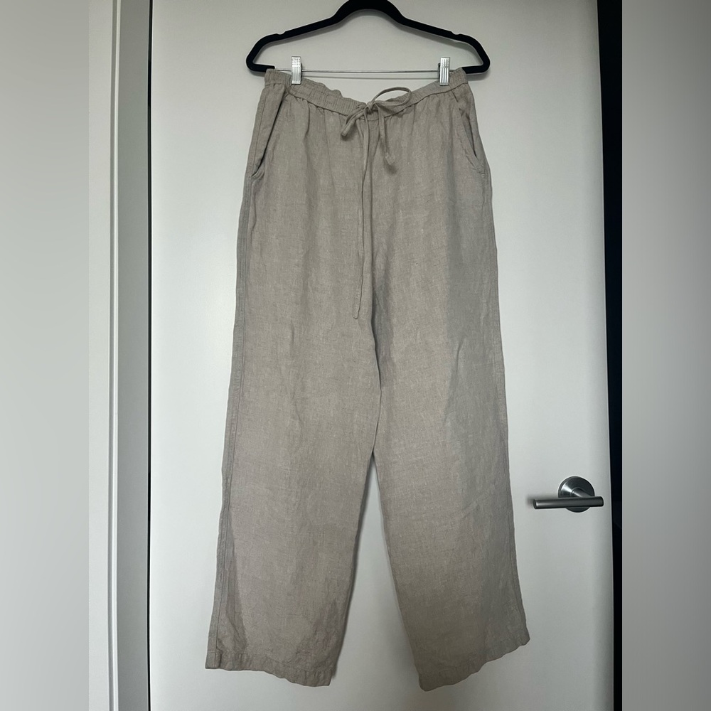 SOLD Linen Pants Oatmeal